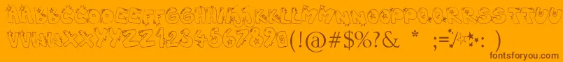 Hiphopbarbie Font – Brown Fonts on Orange Background