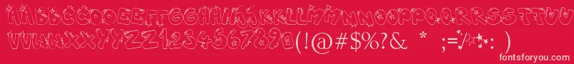 Hiphopbarbie Font – Pink Fonts on Red Background