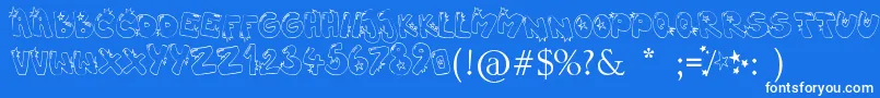 Hiphopbarbie Font – White Fonts on Blue Background