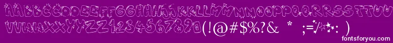 Hiphopbarbie Font – White Fonts on Purple Background