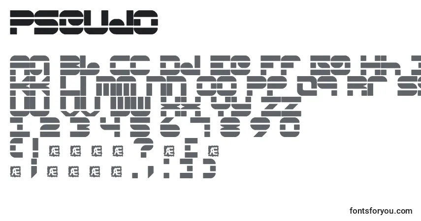 Pseudo Font – alphabet, numbers, special characters