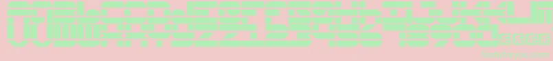 Pseudo Font – Green Fonts on Pink Background