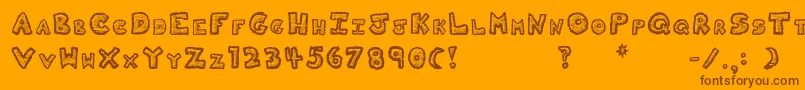 Kitty Font – Brown Fonts on Orange Background