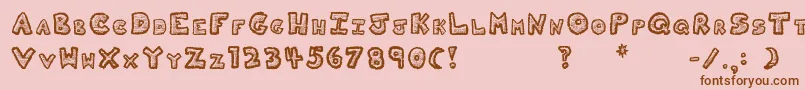 Kitty Font – Brown Fonts on Pink Background