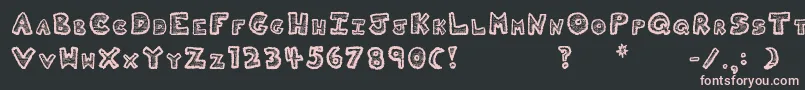Kitty Font – Pink Fonts on Black Background