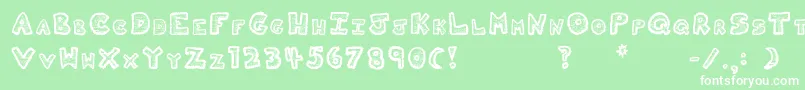 Kitty Font – White Fonts on Green Background