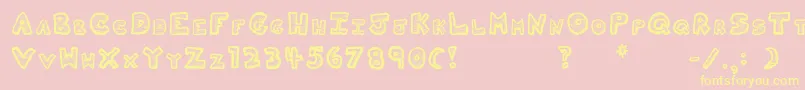 Kitty Font – Yellow Fonts on Pink Background