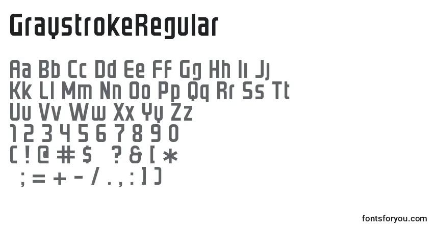 GraystrokeRegular-fontti – aakkoset, numerot, erikoismerkit