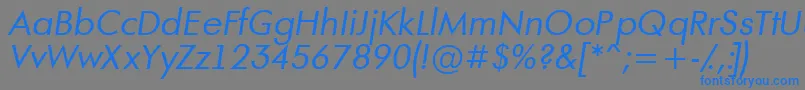 AFuturaortoItalic Font – Blue Fonts on Gray Background