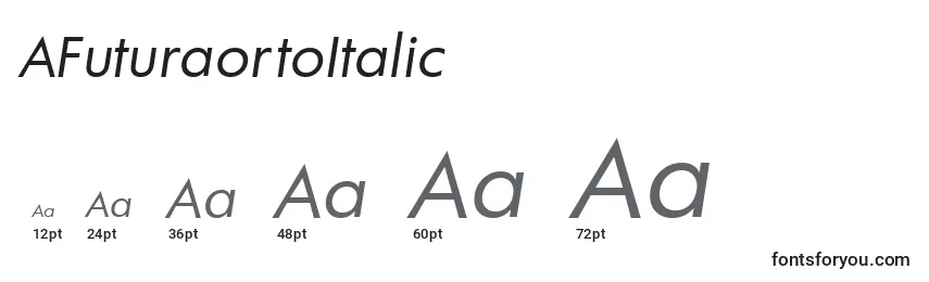 Größen der Schriftart AFuturaortoItalic