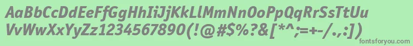 OfficinaSanItcExtraBoldItalic Font – Gray Fonts on Green Background