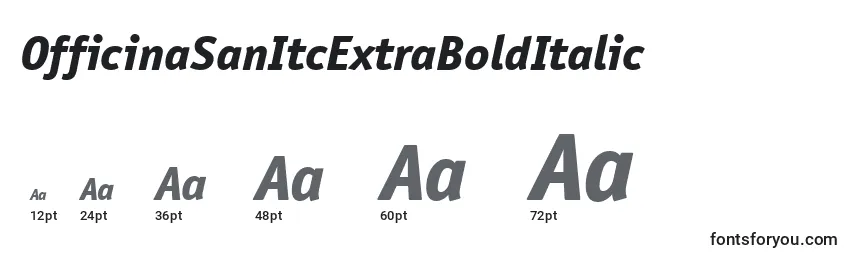 Размеры шрифта OfficinaSanItcExtraBoldItalic
