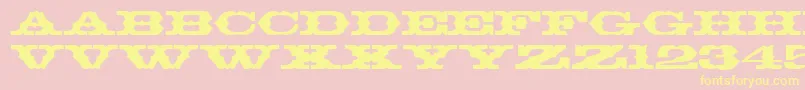 ThunderbirdRegularDb Font – Yellow Fonts on Pink Background