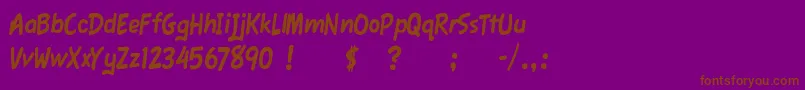 Шрифт FawnScript – коричневые шрифты на фиолетовом фоне