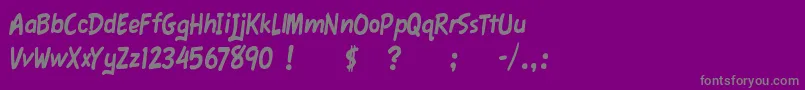 FawnScript-Schriftart – Graue Schriften auf violettem Hintergrund