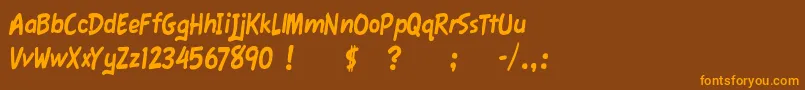 Шрифт FawnScript – оранжевые шрифты на коричневом фоне