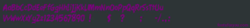 Шрифт FawnScript – фиолетовые шрифты на чёрном фоне