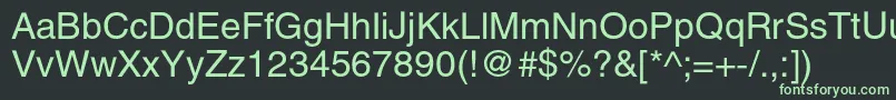 フォントHeliosc – 黒い背景に緑の文字