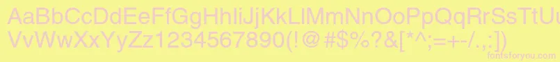 Heliosc Font – Pink Fonts on Yellow Background