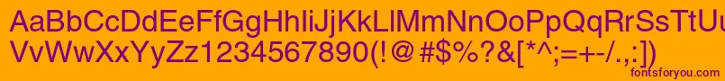 Heliosc Font – Purple Fonts on Orange Background