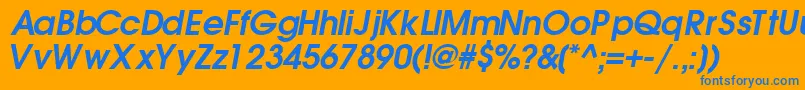 TrendexsskBoldItalic Font – Blue Fonts on Orange Background