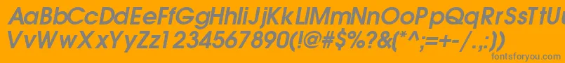 TrendexsskBoldItalic Font – Gray Fonts on Orange Background