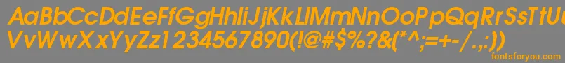 TrendexsskBoldItalic Font – Orange Fonts on Gray Background