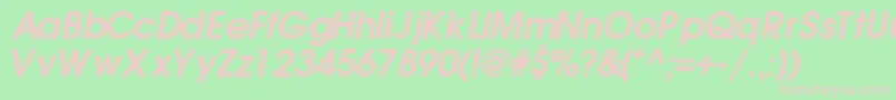 TrendexsskBoldItalic Font – Pink Fonts on Green Background