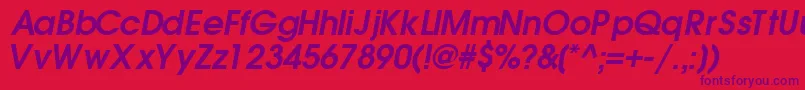 TrendexsskBoldItalic Font – Purple Fonts on Red Background