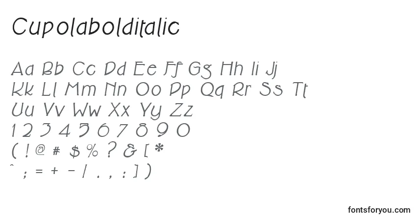Cupolabolditalicフォント–アルファベット、数字、特殊文字