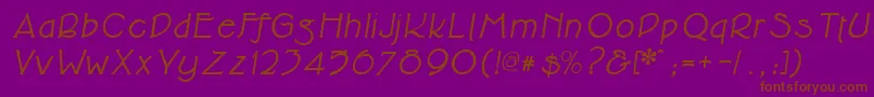 fuente Cupolabolditalic – Fuentes Marrones Sobre Fondo Morado