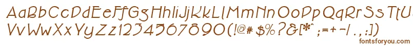 Cupolabolditalic-fontti – ruskeat fontit valkoisella taustalla