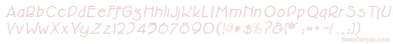Шрифт Cupolabolditalic – розовые шрифты