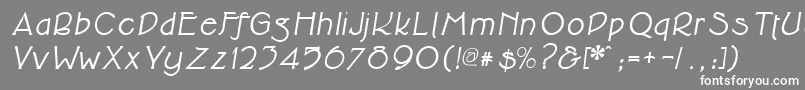 Cupolabolditalic Font – White Fonts on Gray Background