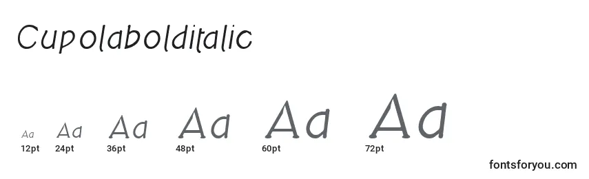 Cupolabolditalic Font Sizes