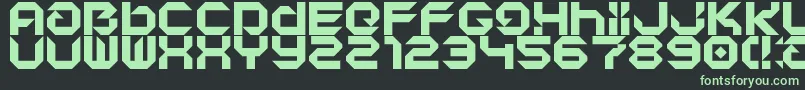 Czcionka AffectionLdr – zielone czcionki na czarnym tle