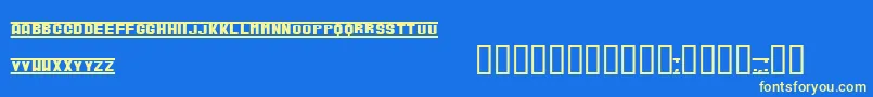 VerucaBlack Font – Yellow Fonts on Blue Background