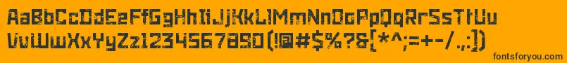 SnowstormKraft Font – Black Fonts on Orange Background