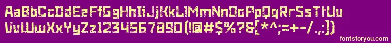 SnowstormKraft Font – Yellow Fonts on Purple Background