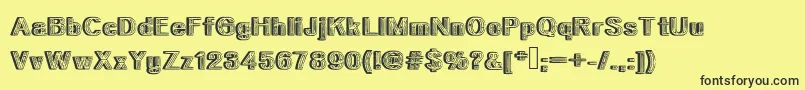 Urbanforestry Font – Black Fonts on Yellow Background