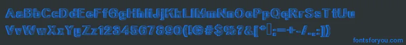 Urbanforestry Font – Blue Fonts on Black Background