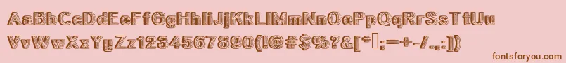 Urbanforestry Font – Brown Fonts on Pink Background