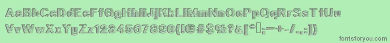 Urbanforestry Font – Gray Fonts on Green Background