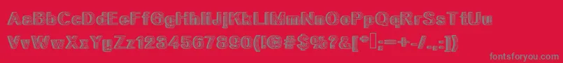 Urbanforestry Font – Gray Fonts on Red Background