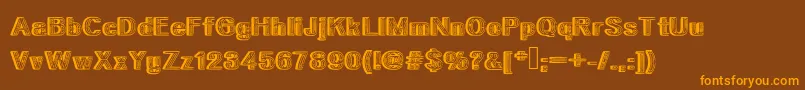 Urbanforestry Font – Orange Fonts on Brown Background