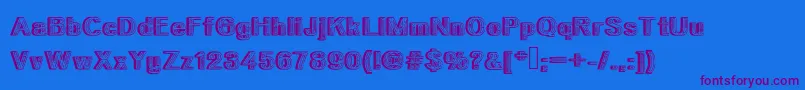 Urbanforestry Font – Purple Fonts on Blue Background