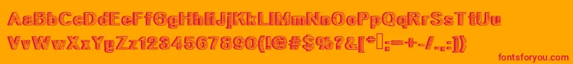 Urbanforestry Font – Red Fonts on Orange Background