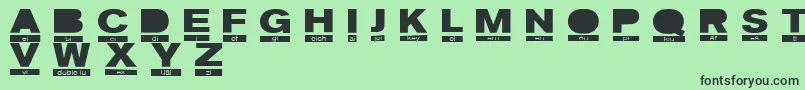 PhoneticRegular Font – Black Fonts on Green Background
