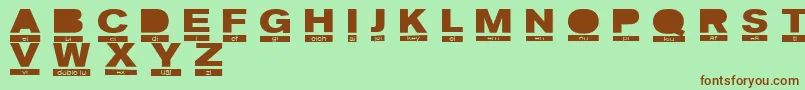PhoneticRegular Font – Brown Fonts on Green Background