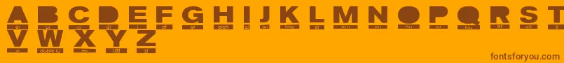 PhoneticRegular Font – Brown Fonts on Orange Background